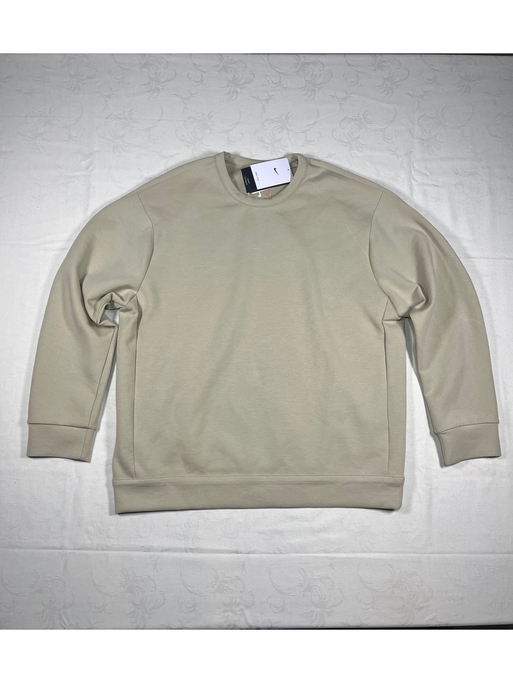 Nike 24.7 Perfect Stretch Fleece Sweatshirt Beige Size Large Impossibly Soft